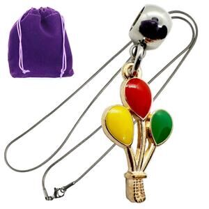 Balloon Necklace with Metal Alloy Charm - Elegant Balloon Pendant Necklace